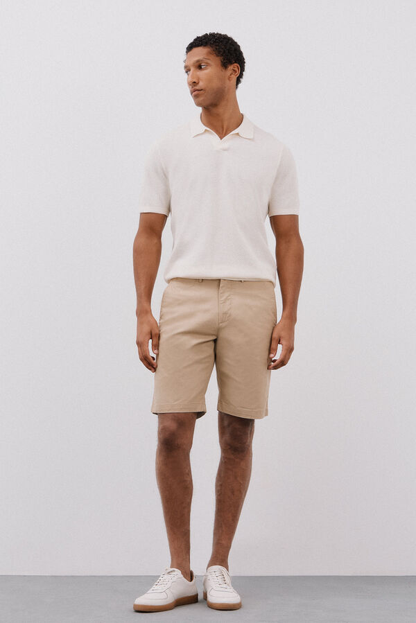 Cortefiel Bermudas chino Beige