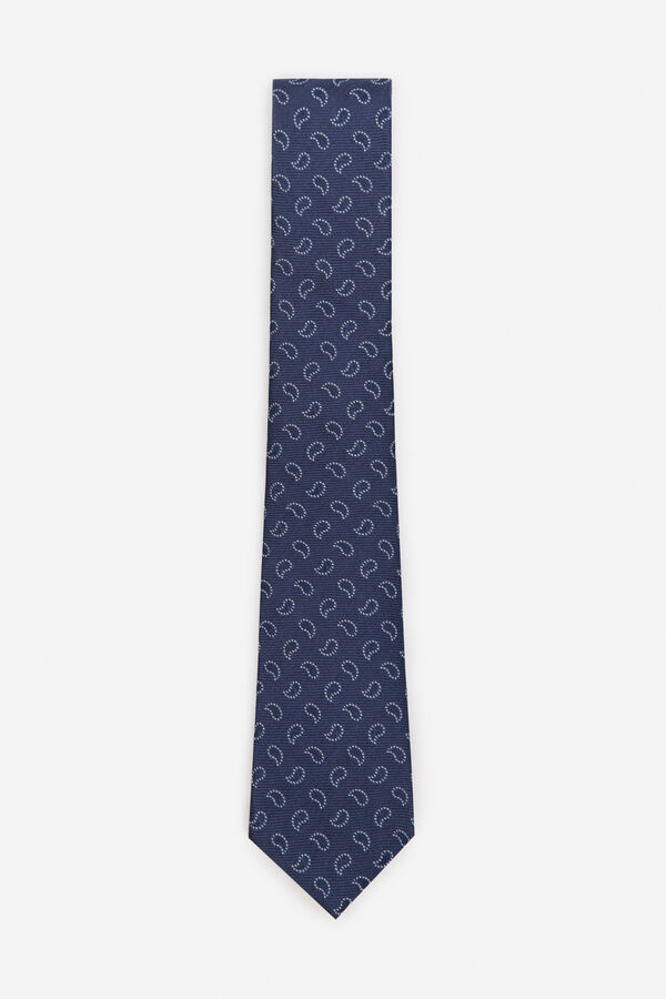 Cortefiel Corbata seda natural Azul marino