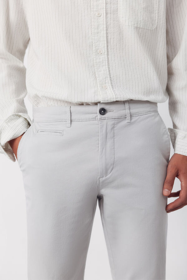 Cortefiel Pantal&oacute;n chino slim fit Gris