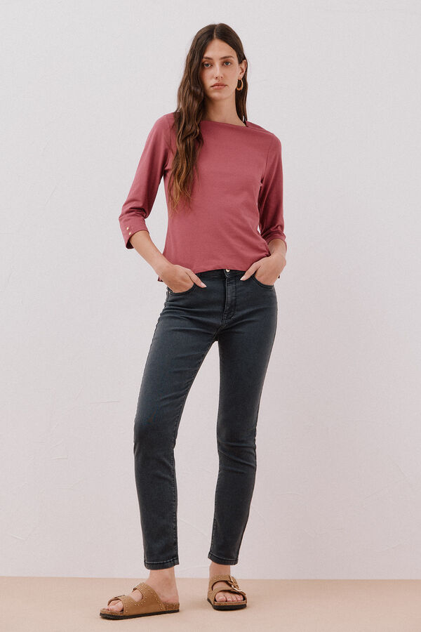 Cortefiel Playera de algod&oacute;n Rosa