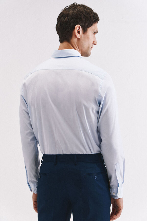 Cortefiel Camisa rayas algod&oacute;n Azul oscuro