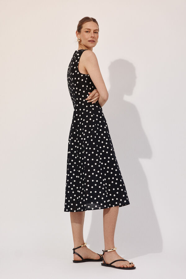 Cortefiel Vestido estampado con vuelo Multicolor