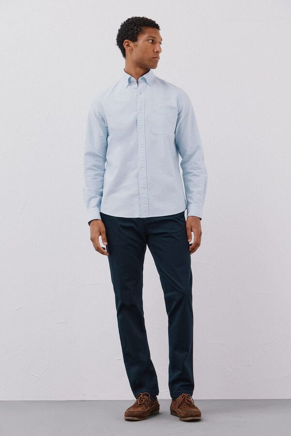 Cortefiel Pantal&oacute;n chino ligero slim fit Azul marino