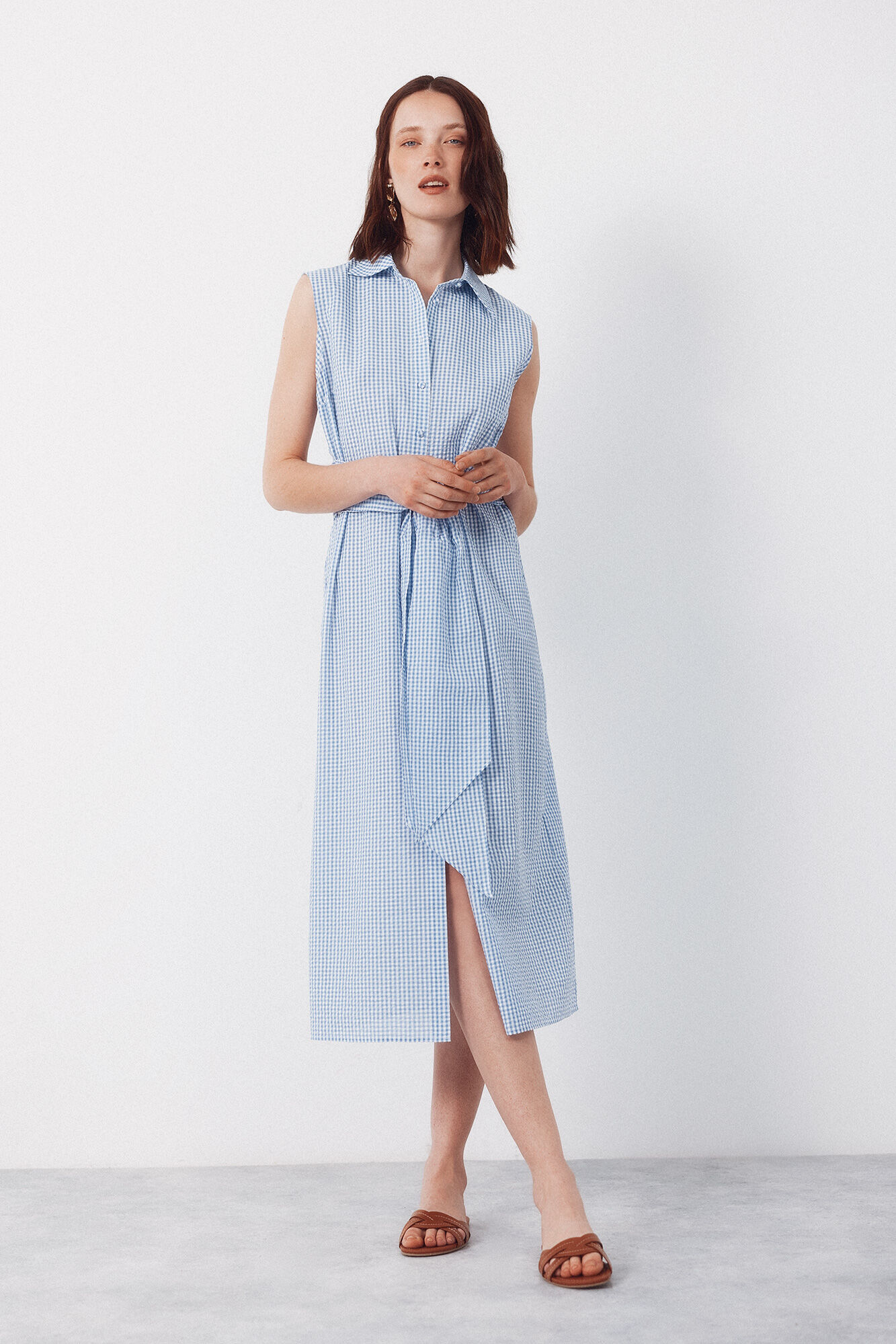 Cortefiel Vestido camisero vichy