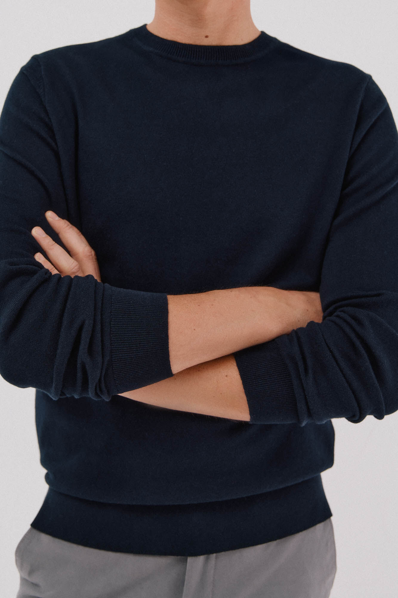 Cortefiel Su&eacute;ter algod&oacute;n cashmere cuello redondo ajustado