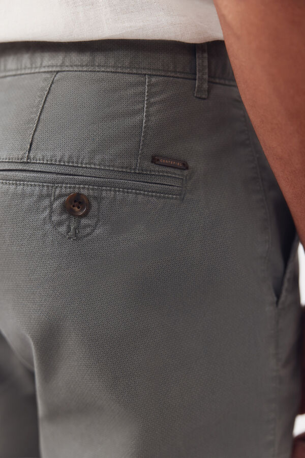 Cortefiel Bermuda chino regular print Kaki