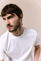 OOTO Camiseta b&aacute;sica lavada Blanco