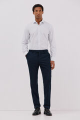 Cortefiel Camisa de vestir a cuadros f&aacute;cil plancha Estampado blanco