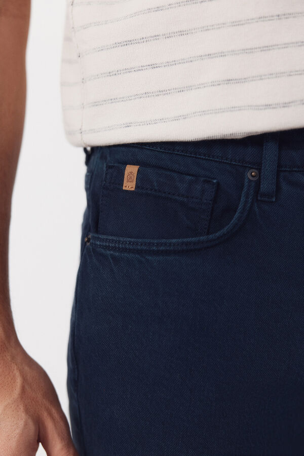 Cortefiel Bermuda denim color regular Azul marino