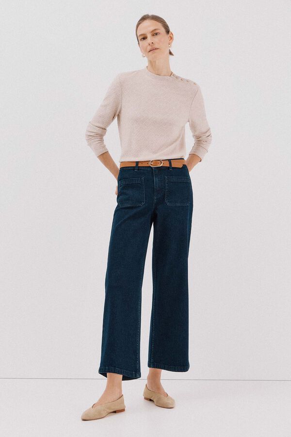 Cortefiel Pantalones marine bolsillos Azul