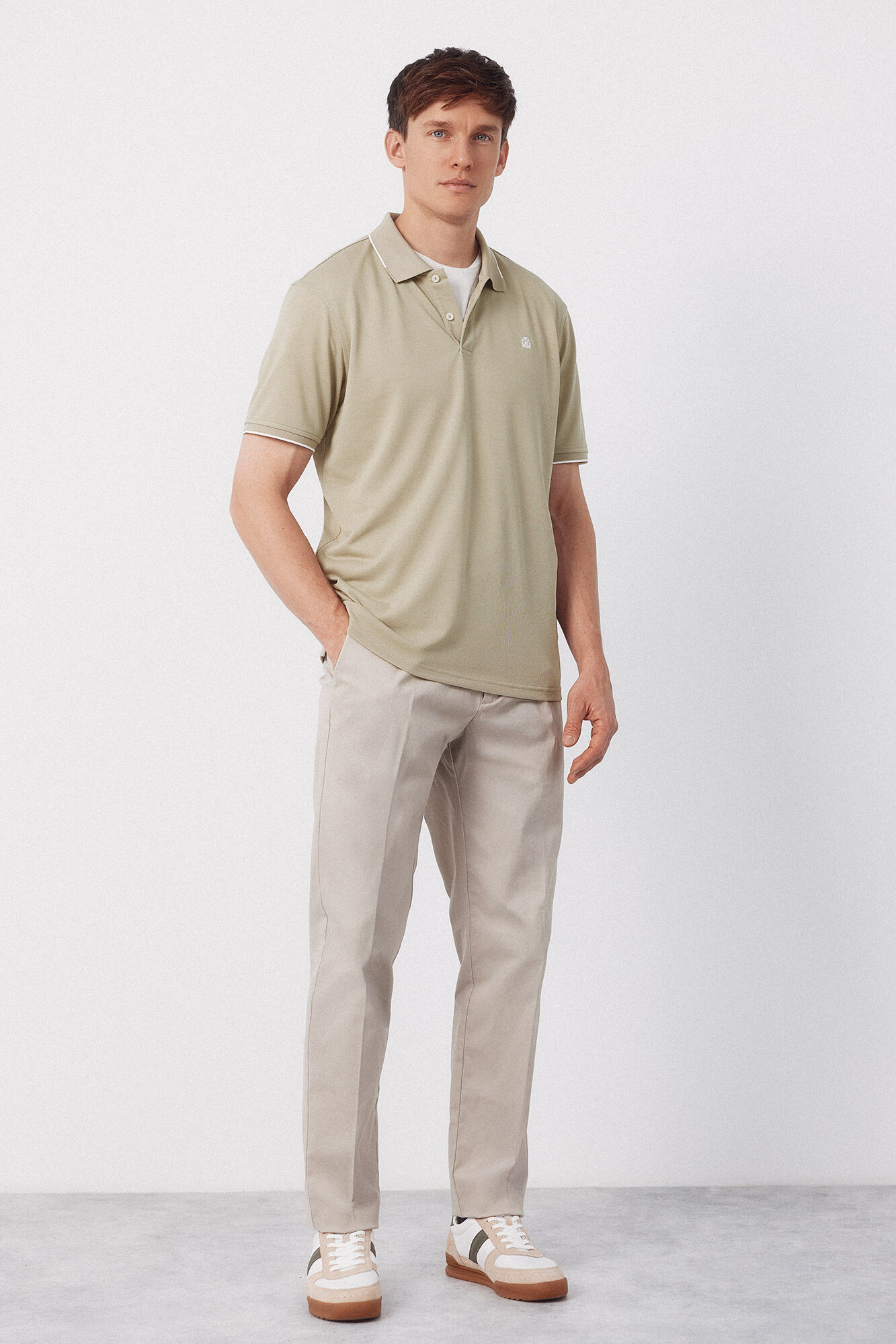 Cortefiel Polo COOLMAX&reg; cuello jacquard