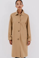 Cortefiel Gabardina larga Beige