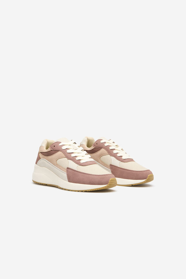 Cortefiel Tenis de suela gruesa Rosa