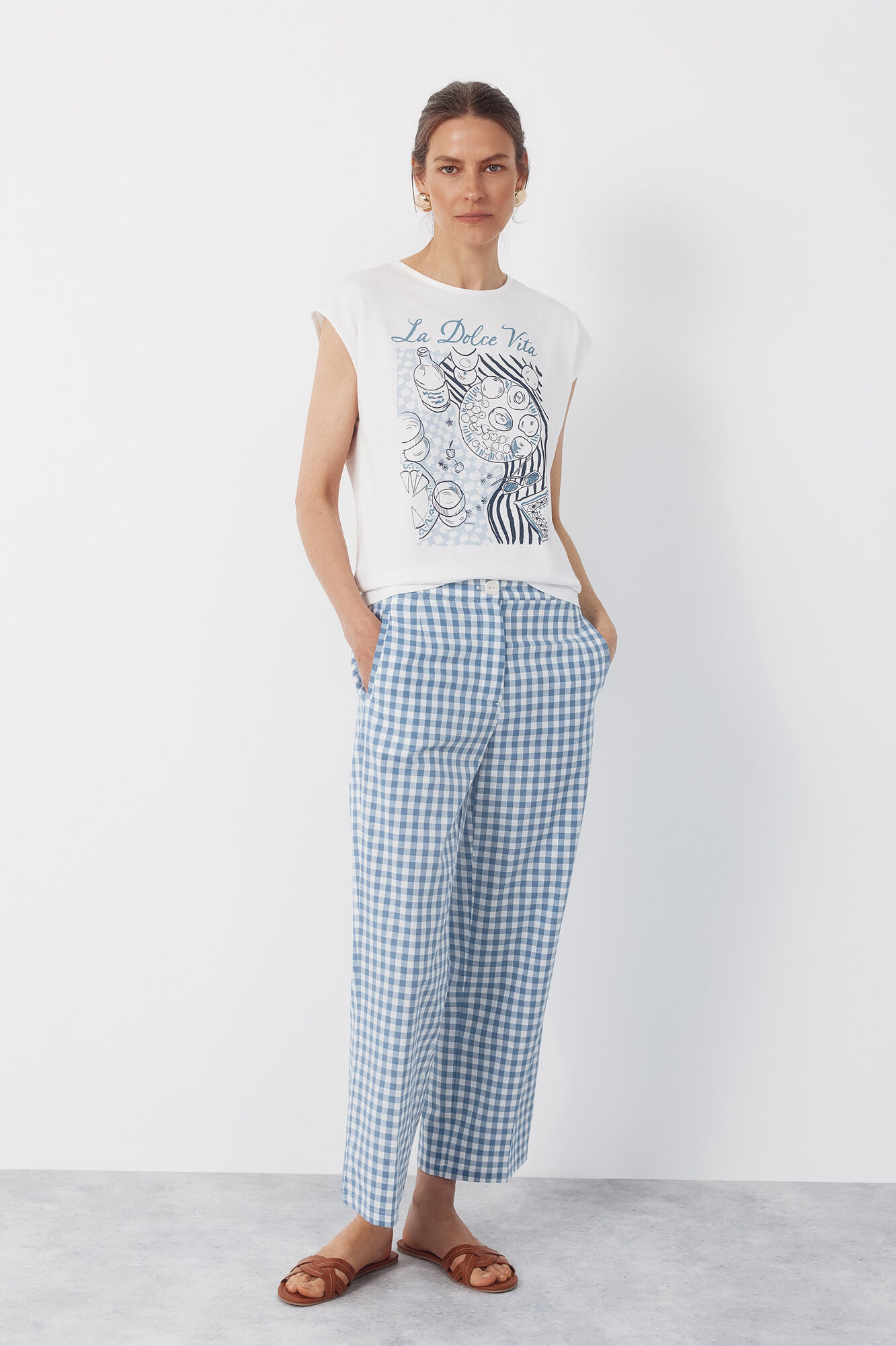 Cortefiel Playera estampada