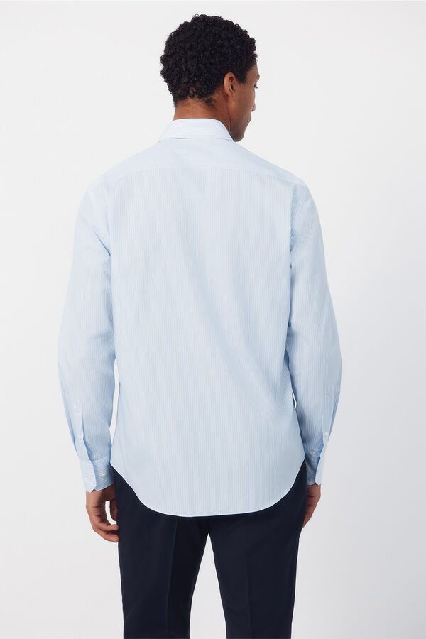 Cortefiel Camisa vestir rayas f&aacute;cil plancha Azul