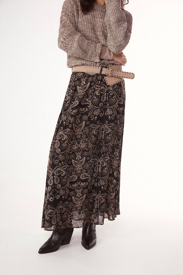 Slowlove Falda estampada con el&aacute;stico Multicolor