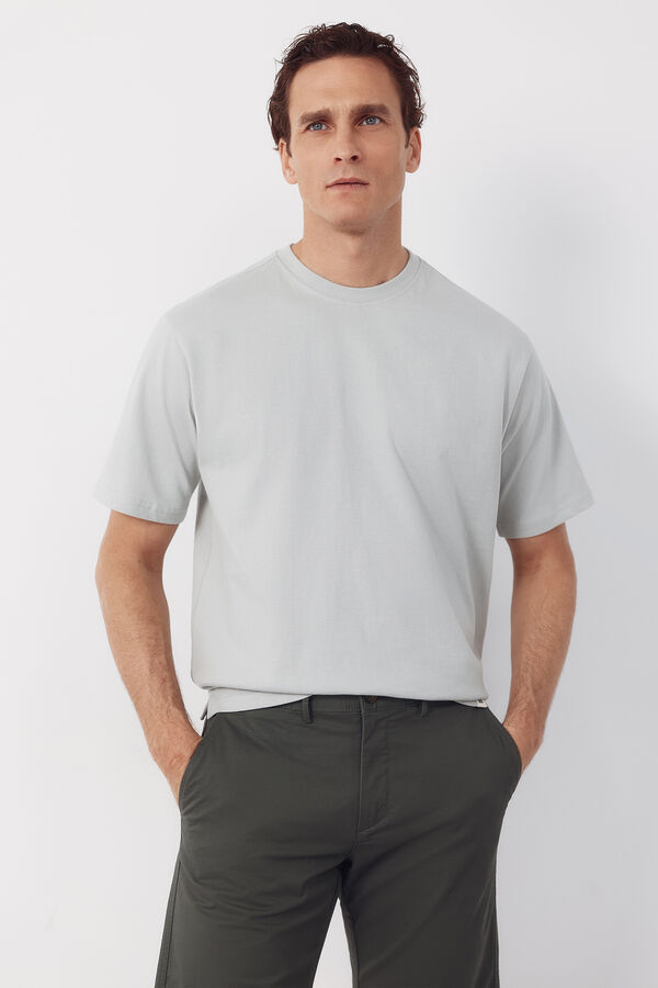 Cortefiel Camiseta b&aacute;sica Gris