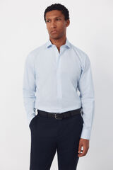 Cortefiel Camisa vestir cuadros slim fit f&aacute;cil plancha Azul