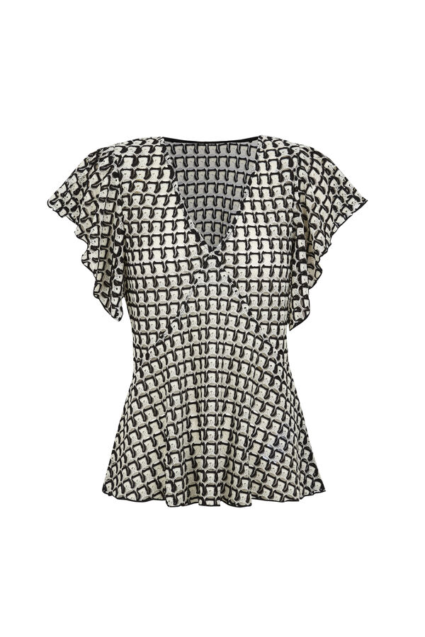 Slowlove Top estructura multicolor Negro