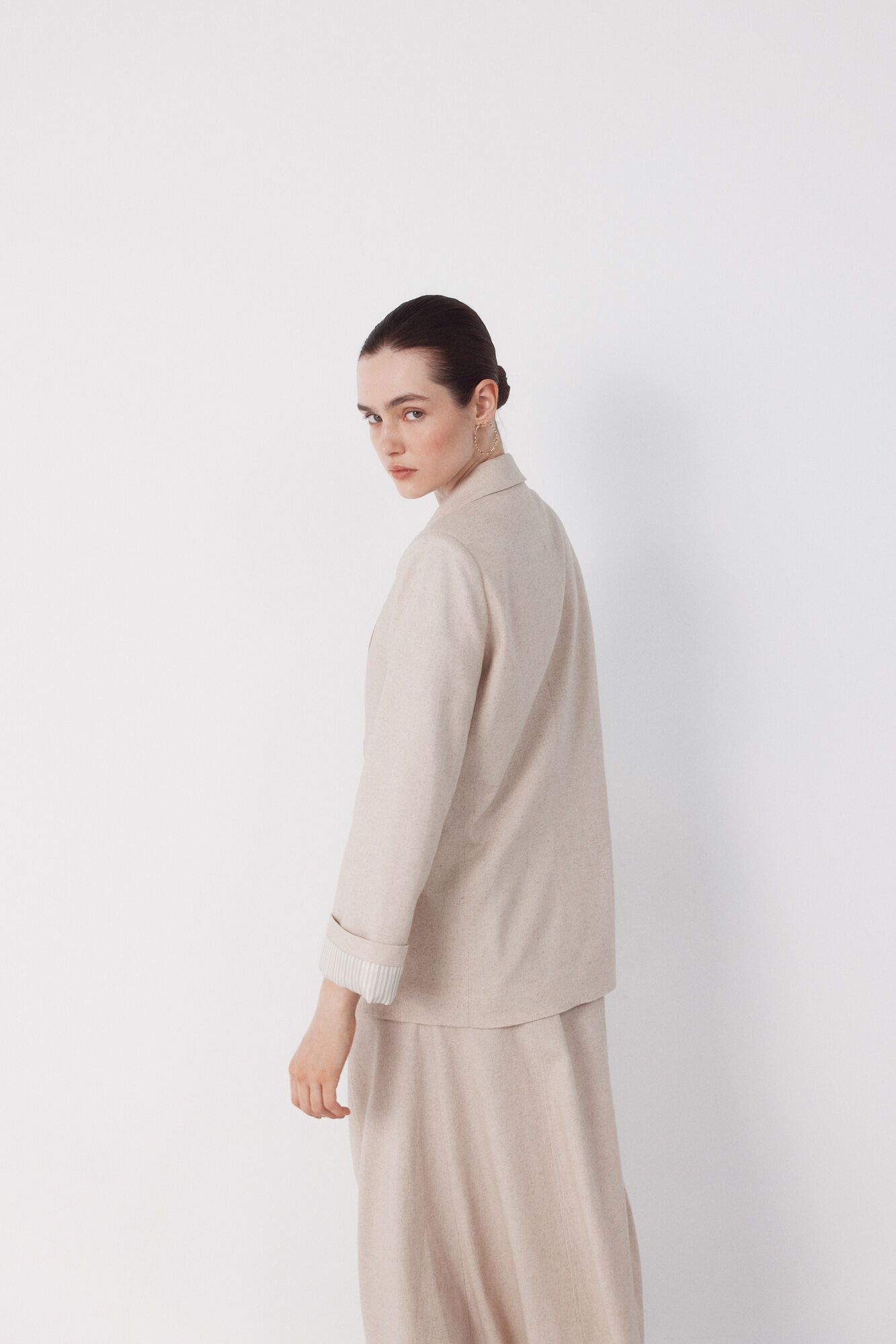 Cortefiel Blazer de tejido con lino