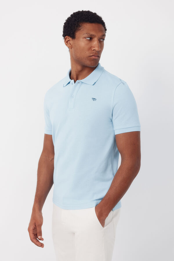 Cortefiel Polo bordado Azul