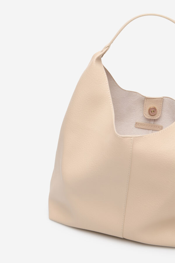 Cortefiel Bolsa hobo b&aacute;sica Marfil