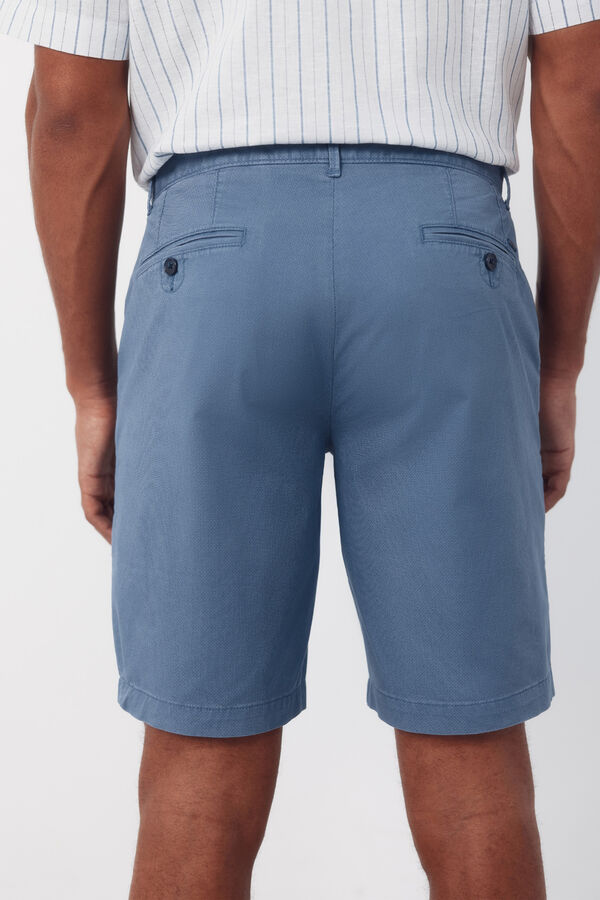 Cortefiel Bermuda chino regular print Azul