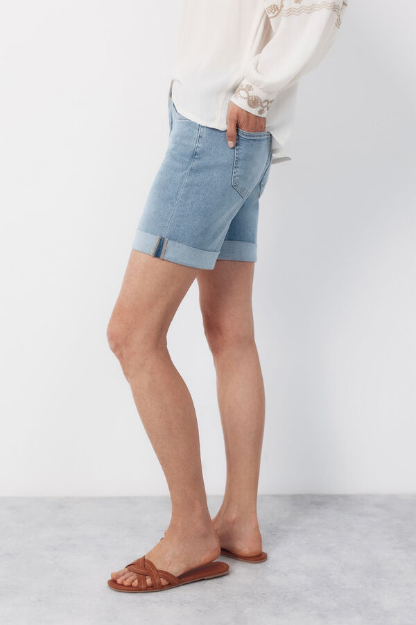 Cortefiel Shorts de mezclilla Azul marino