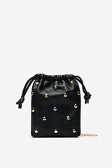 Cortefiel Portacelular saco con tachuelas Negro