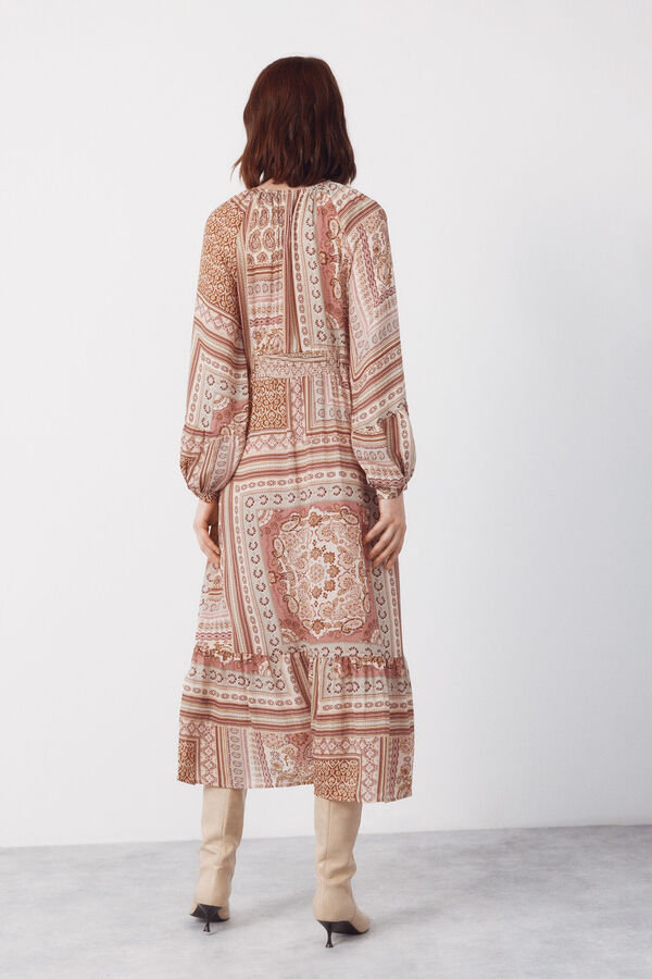 Cortefiel Vestido estampado Estampado morado