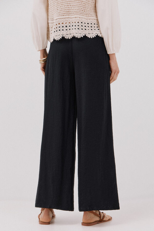 Cortefiel Pantal&oacute;n fluido holgado Negro