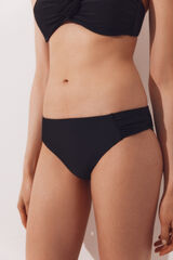 Cortefiel Panty de bikini drapeado lateral Negro