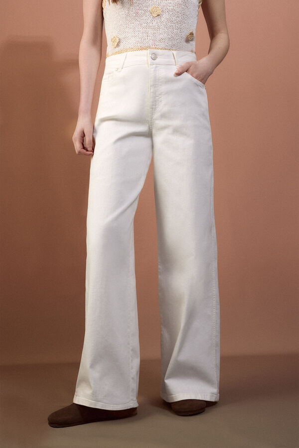 Slowlove Jeans Wide Leg Blanco
