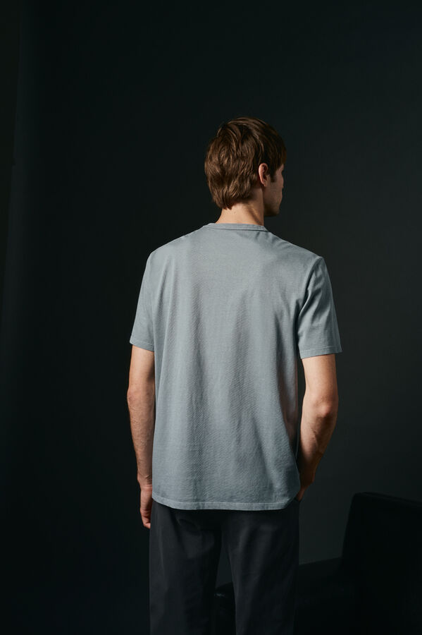 OOTO Camiseta b&aacute;sica con bordado avi&oacute;n Azul