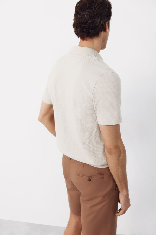 Cortefiel Polo estructura Beige