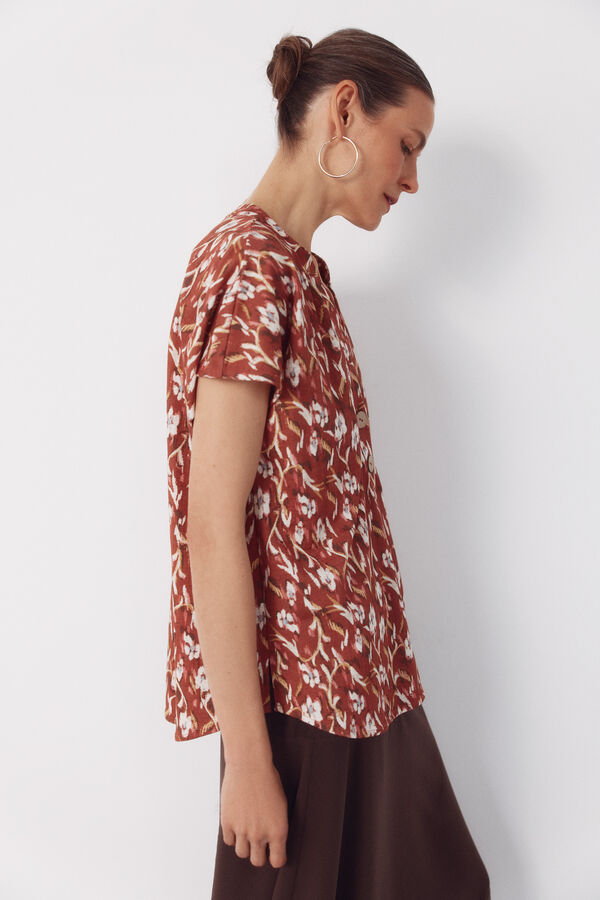 Cortefiel Blusa c&oacute;moda Estampado rojo