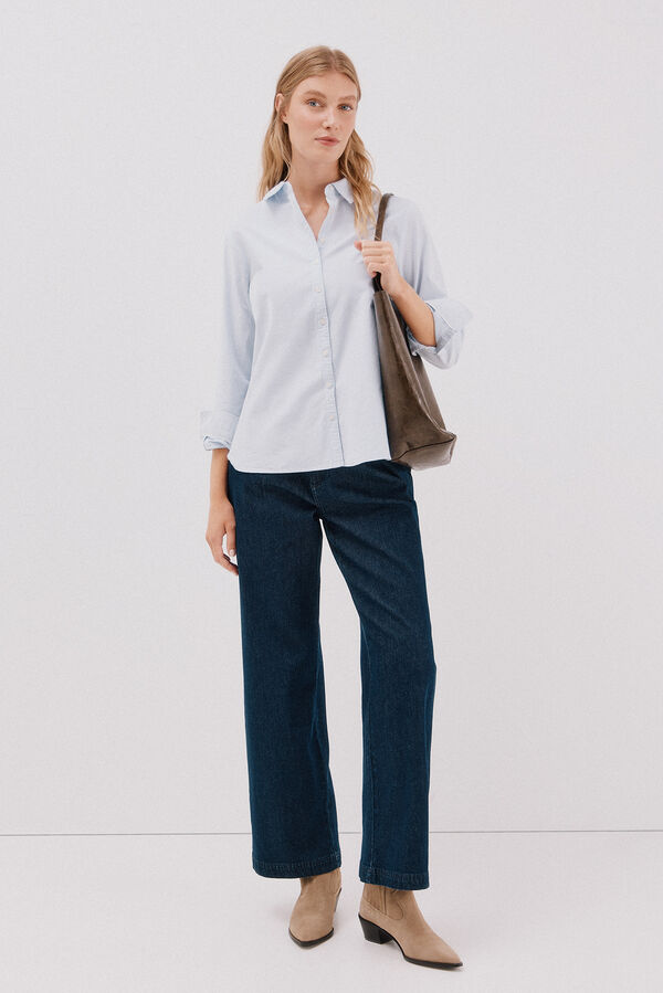 Cortefiel Camisa oxford Azul