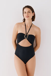 Cortefiel Traje de ba&ntilde;o escote halter de una pieza