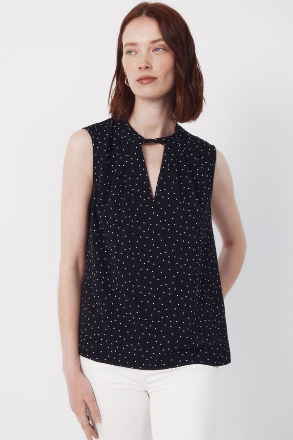Cortefiel Top combinado l&aacute;grima Estampado gris