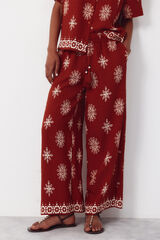 Cortefiel Pantal&oacute;n estampado Rojo