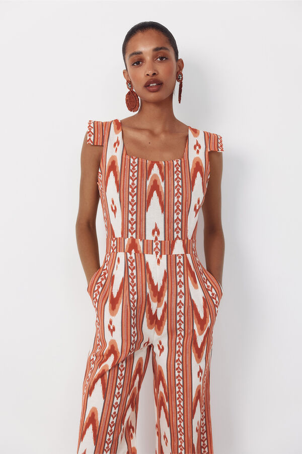 Cortefiel Jumpsuit estampado Estampado rojo