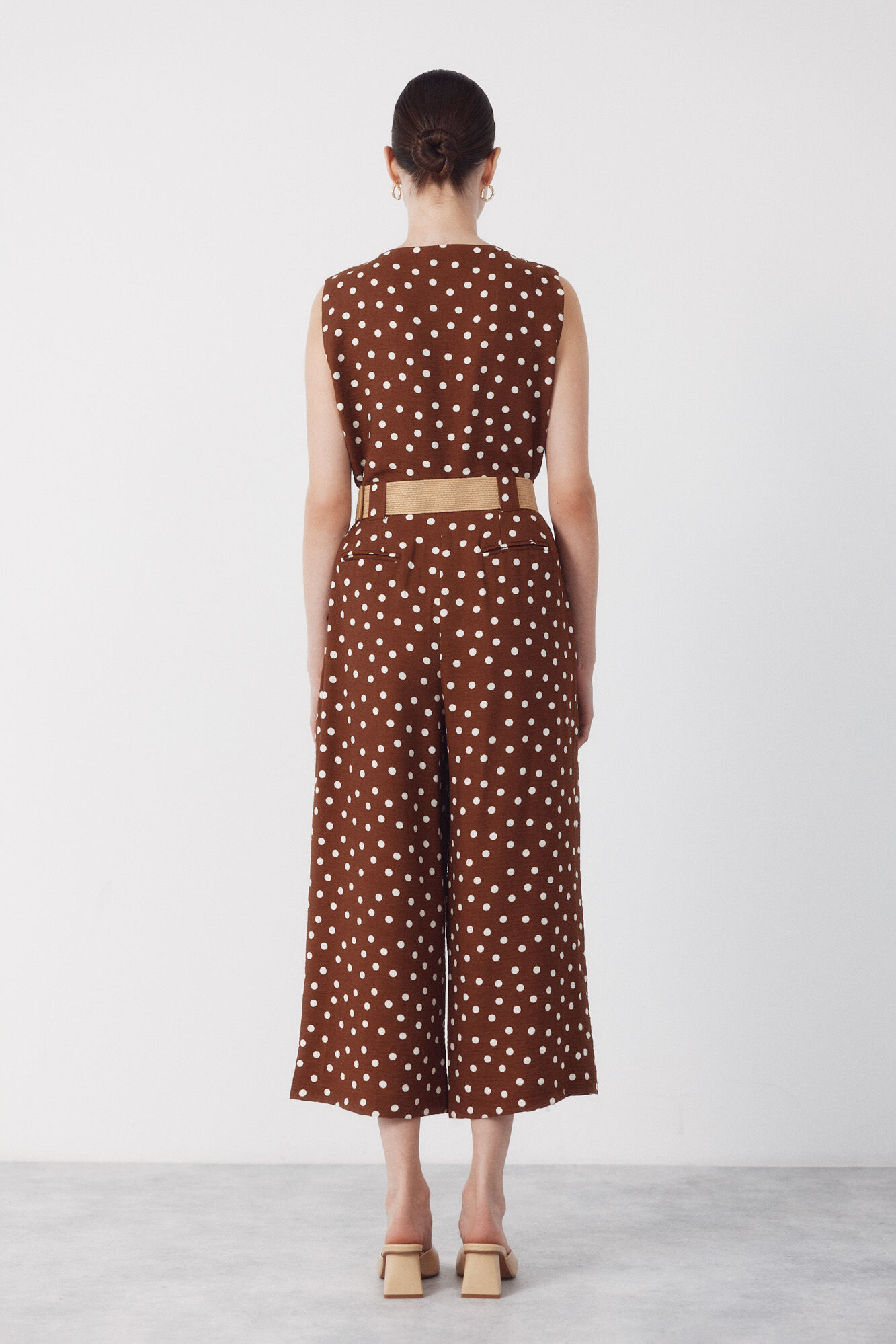 Cortefiel Jumpsuit con cintur&oacute;n