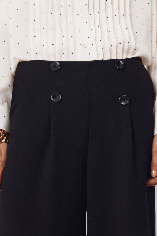 Cortefiel Pantal&oacute;n sastre con botones Negro