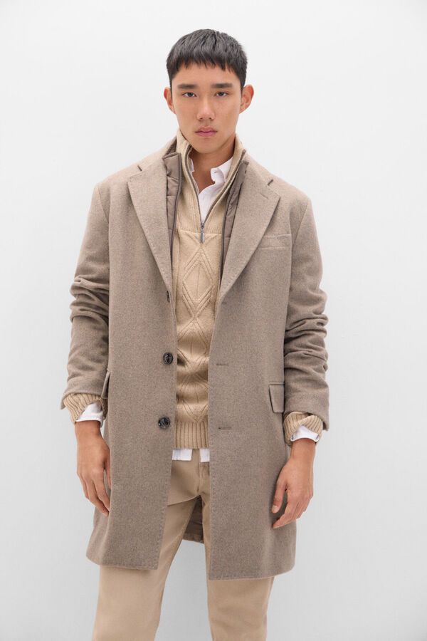 Cortefiel Pantal&oacute;n 5 bolsillos color regular fit Beige