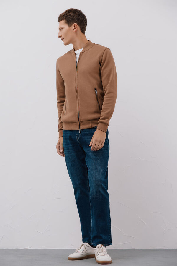 Cortefiel C&aacute;rdigan cuello bomber Beige