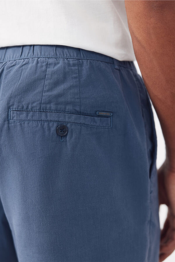 Cortefiel Bermuda con goma y cordones regular Azul