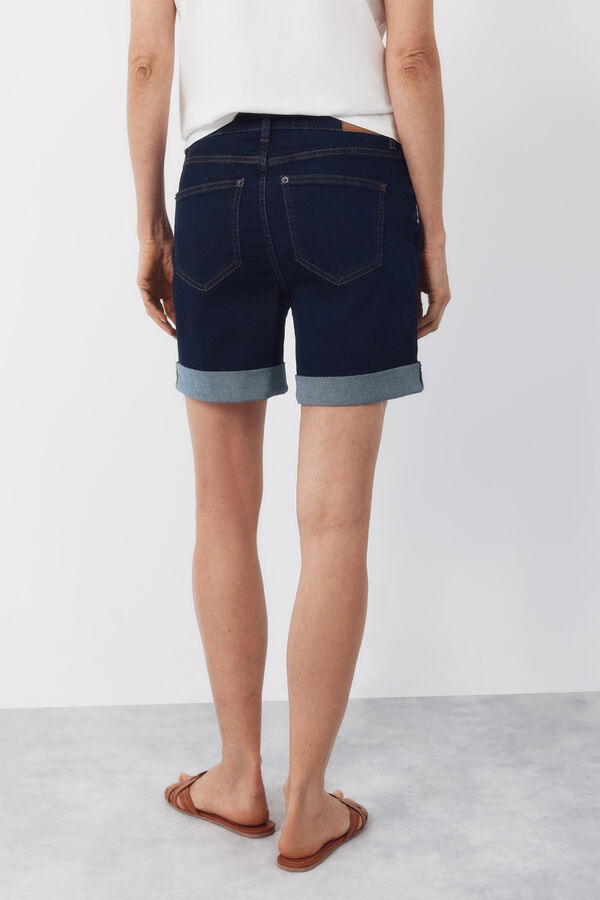 Cortefiel Shorts de mezclilla Azul