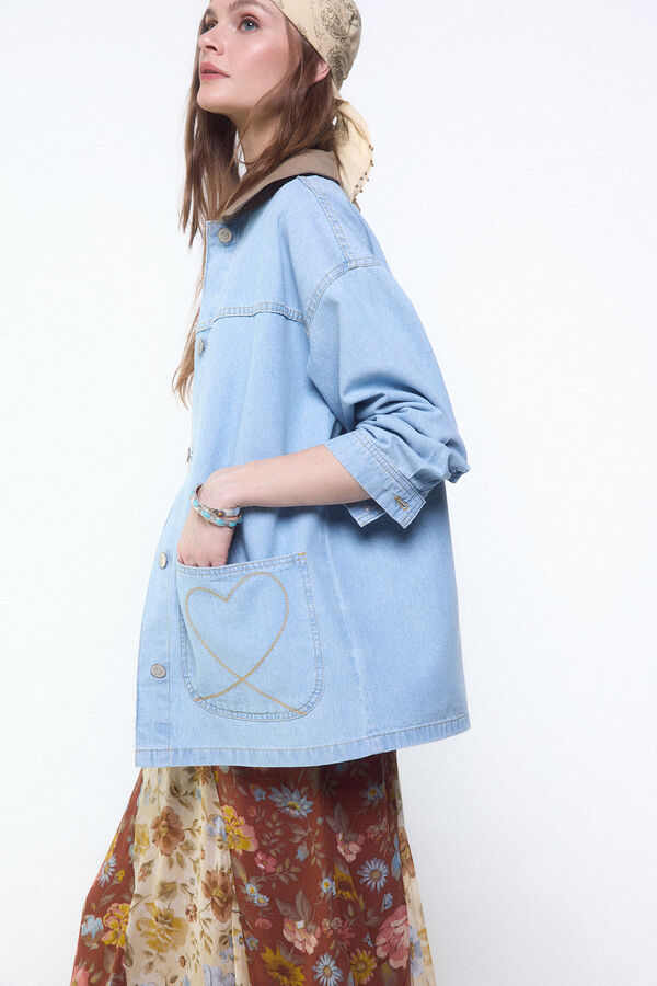 Slowlove Chamarra de mezclilla barn Azul