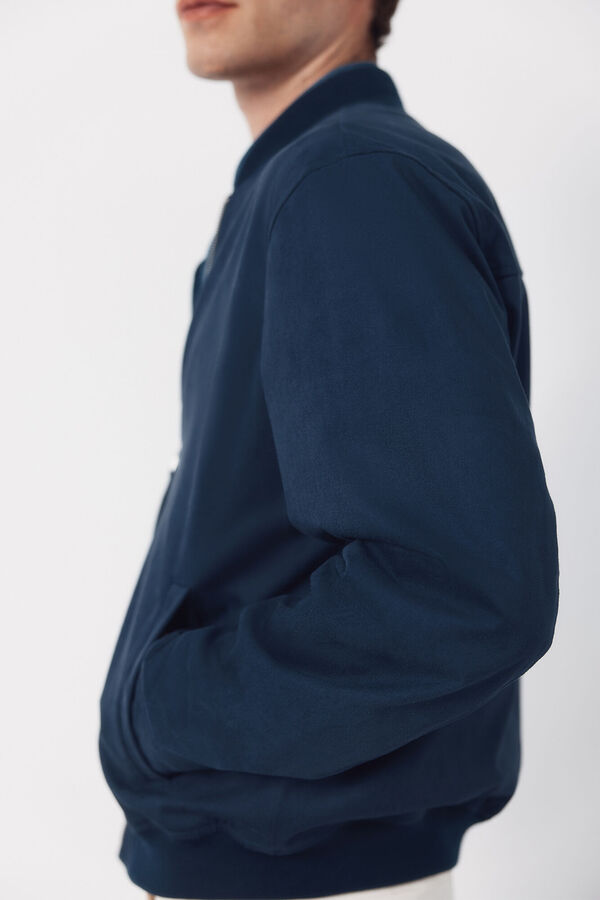 Cortefiel Cazadora bomber efecto ante Azul marino