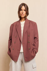 Slowlove Blazer de corte oversize Vino